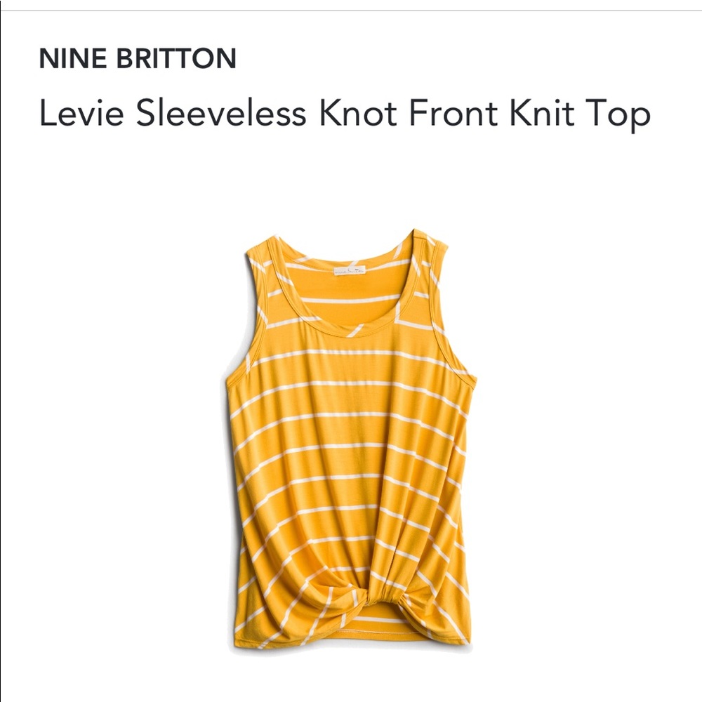 Levie Sleeveless Knot Front Knit Top